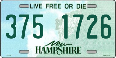 NH license plate 3751726
