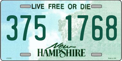 NH license plate 3751768