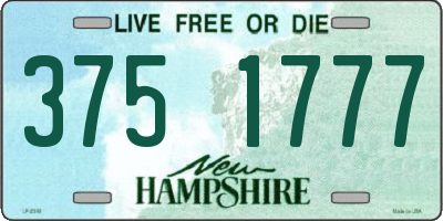 NH license plate 3751777