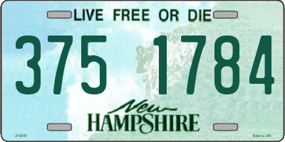 NH license plate 3751784