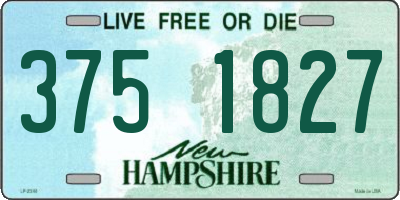 NH license plate 3751827
