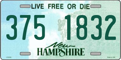 NH license plate 3751832