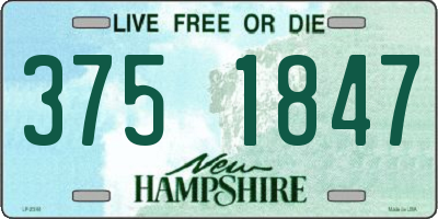 NH license plate 3751847