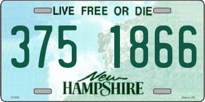 NH license plate 3751866