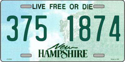 NH license plate 3751874