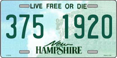 NH license plate 3751920