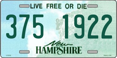 NH license plate 3751922
