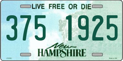 NH license plate 3751925