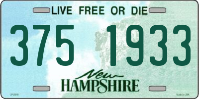 NH license plate 3751933
