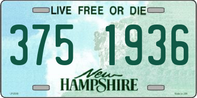 NH license plate 3751936