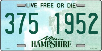 NH license plate 3751952