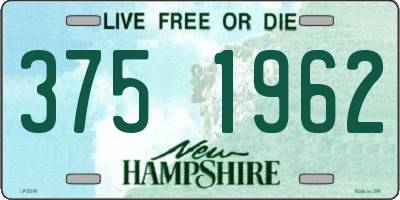 NH license plate 3751962