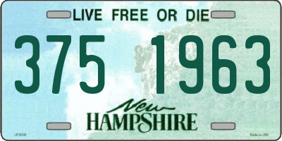 NH license plate 3751963