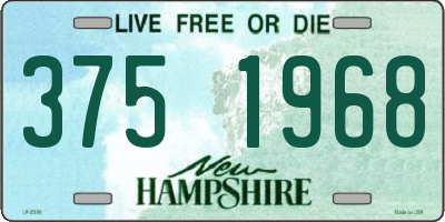 NH license plate 3751968