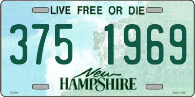 NH license plate 3751969