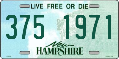 NH license plate 3751971
