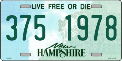 NH license plate 3751978
