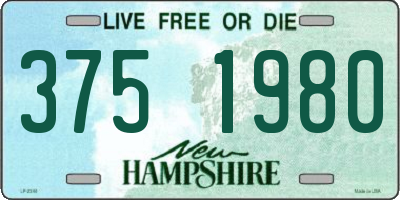 NH license plate 3751980