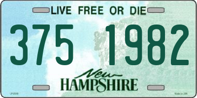 NH license plate 3751982