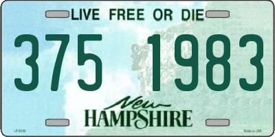 NH license plate 3751983
