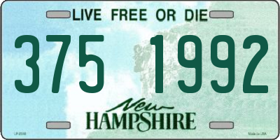 NH license plate 3751992