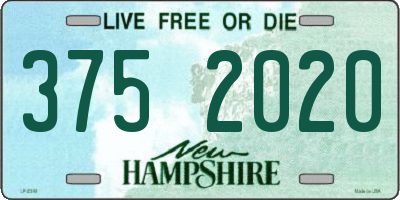 NH license plate 3752020