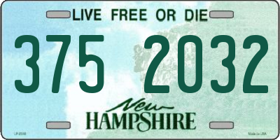 NH license plate 3752032