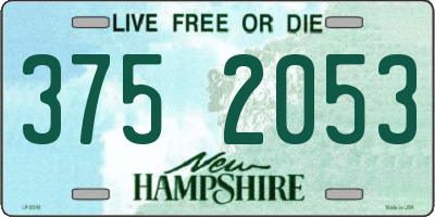 NH license plate 3752053