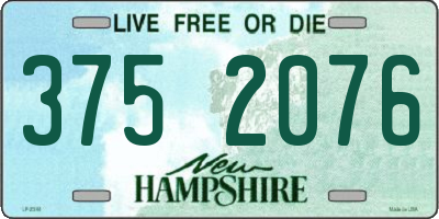 NH license plate 3752076