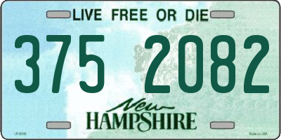NH license plate 3752082