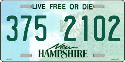 NH license plate 3752102