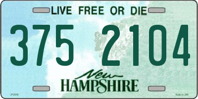 NH license plate 3752104