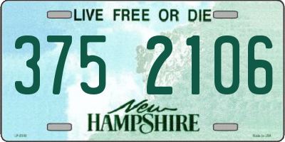 NH license plate 3752106