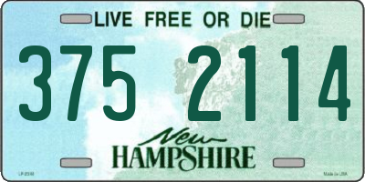 NH license plate 3752114
