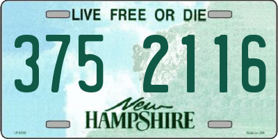 NH license plate 3752116