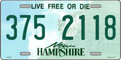 NH license plate 3752118