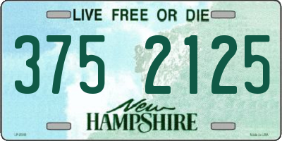 NH license plate 3752125