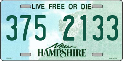 NH license plate 3752133