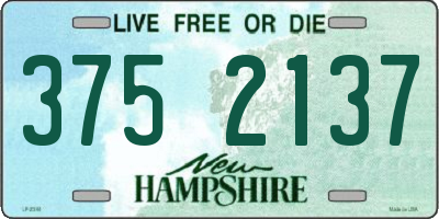 NH license plate 3752137