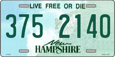 NH license plate 3752140