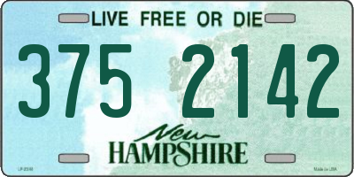 NH license plate 3752142