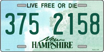 NH license plate 3752158