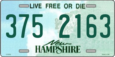 NH license plate 3752163