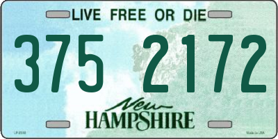 NH license plate 3752172