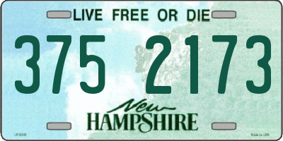 NH license plate 3752173