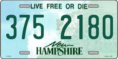 NH license plate 3752180