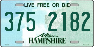 NH license plate 3752182