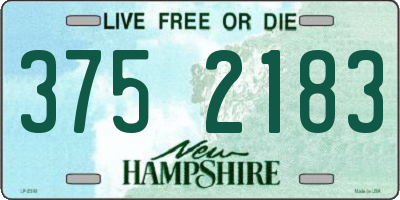 NH license plate 3752183