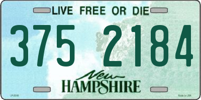 NH license plate 3752184