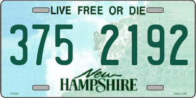 NH license plate 3752192